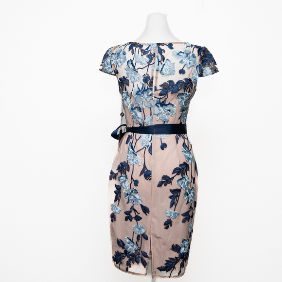 Adrianna Papell Embroidered Floral Sheath Dress - Picture 3 of 12